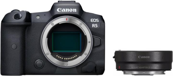 Canon EOS R5 Body + EF Adapter (45 Mpx, Vollformat)