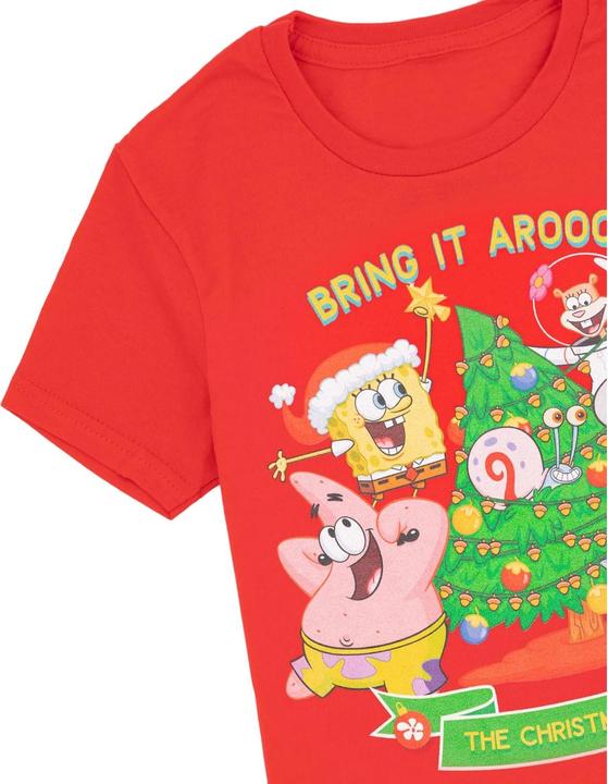 Actual product image Spongebob Squarepants Childrens/Kids Christmas Tree T-Shirt (128)