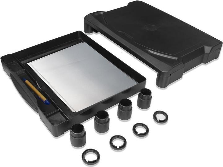 Produktbild Monitor stand extra wide with drawer, up to 10kg, adjustable height, black