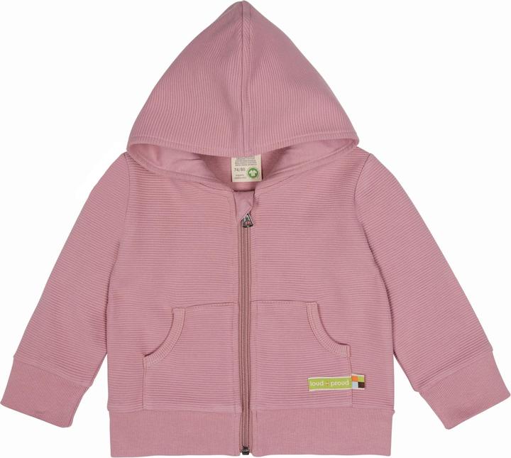loud + proud Kapuzenjacke Rippenstruktur