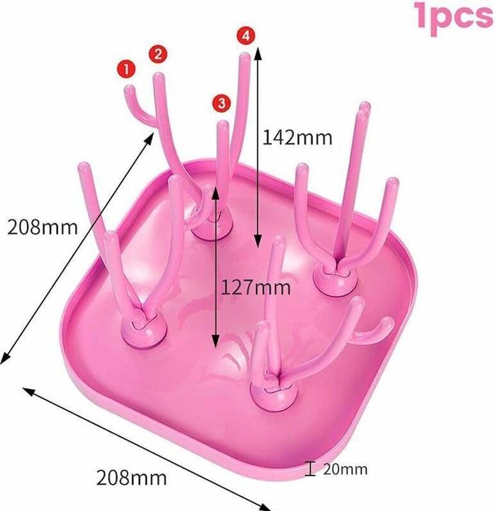 Actual product image JTI Laundry rack for baby bottles - pink
