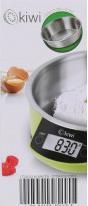 Actual product image Kiwi digital kitchen scale 5kg stainless steel bowl