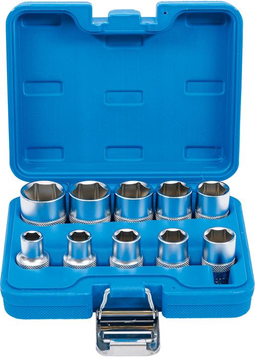 Actual product image BGS Socket Set, Hexagon 12.5 mm (1/2") Drive Inch Sizes 10 pcs.