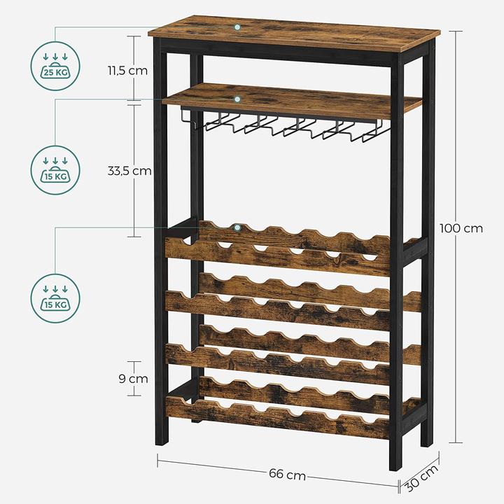 Produktbild Songmics Weinregal (30 x 66 x 100 cm)