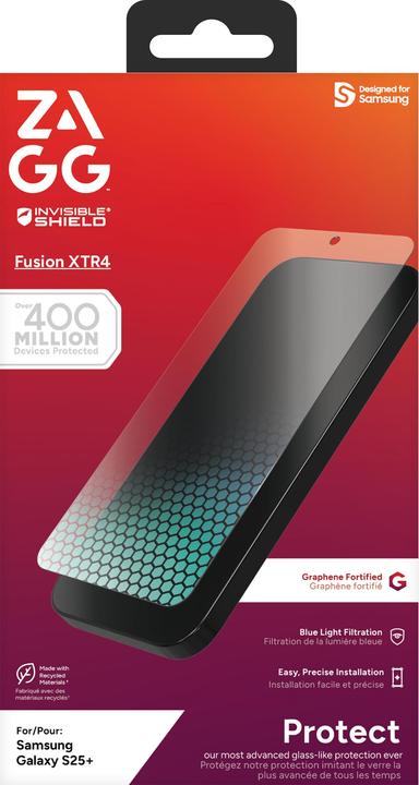 Actual product image Zagg InvisibleShield Fusion XTR4 Samsung Galaxy S25+ Screen (1 Piece, Samsung Galaxy S25+)