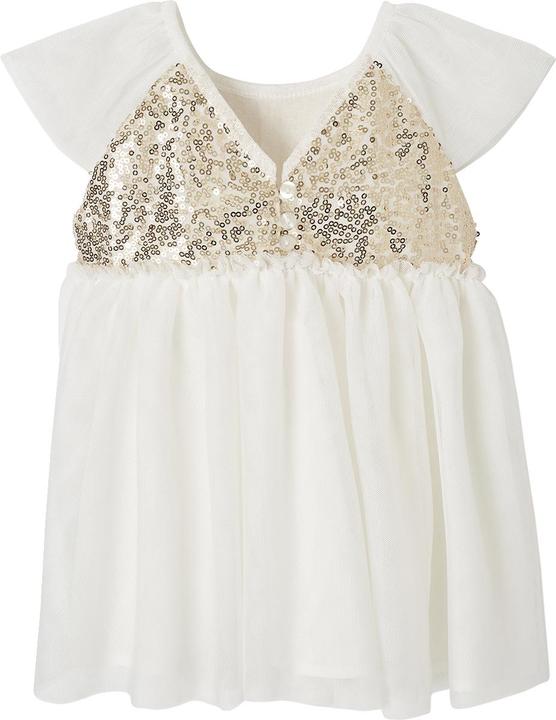 Produktbild Vertbaudet Kurzärmeliges Mädchen Festkleid mit Pailletten (92)