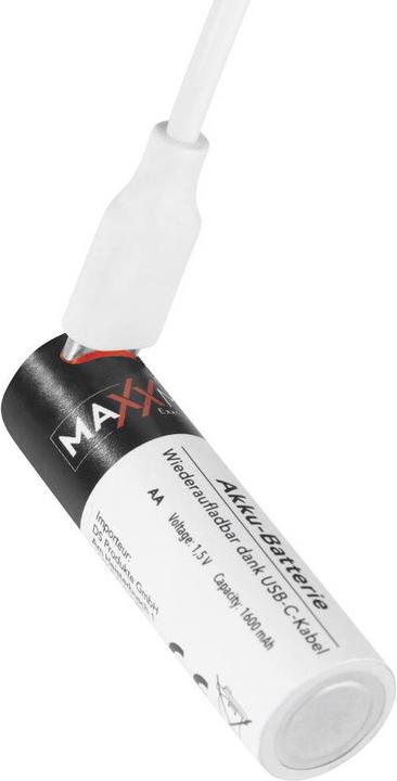Produktbild Maxxmee Mignon-Akkus mit USB-C-Anschluss (AA, 1600 mAh)
