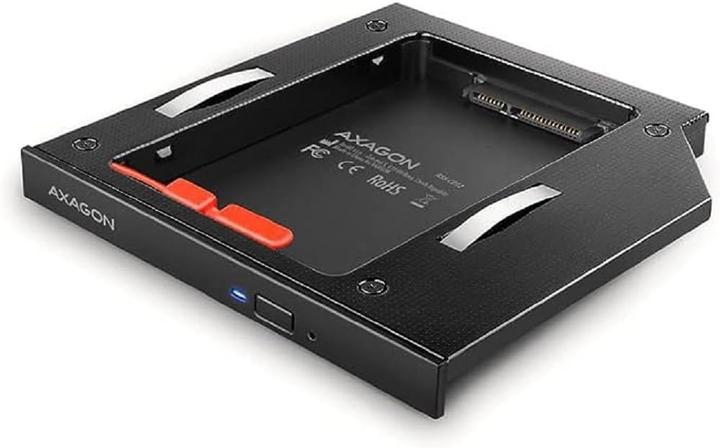 Axagon RSS-CD12 2,5 Zoll SSD/HDD Adapter für optisches Laufwerk, 12,7 mm, LED