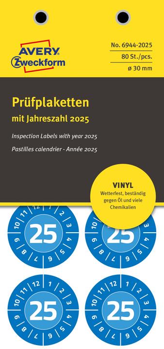 Produktbild Avery Prüfplaketten