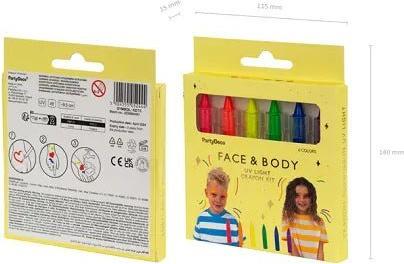 Actual product image Partydeco Crayons de maquillage pour visage fluorescents