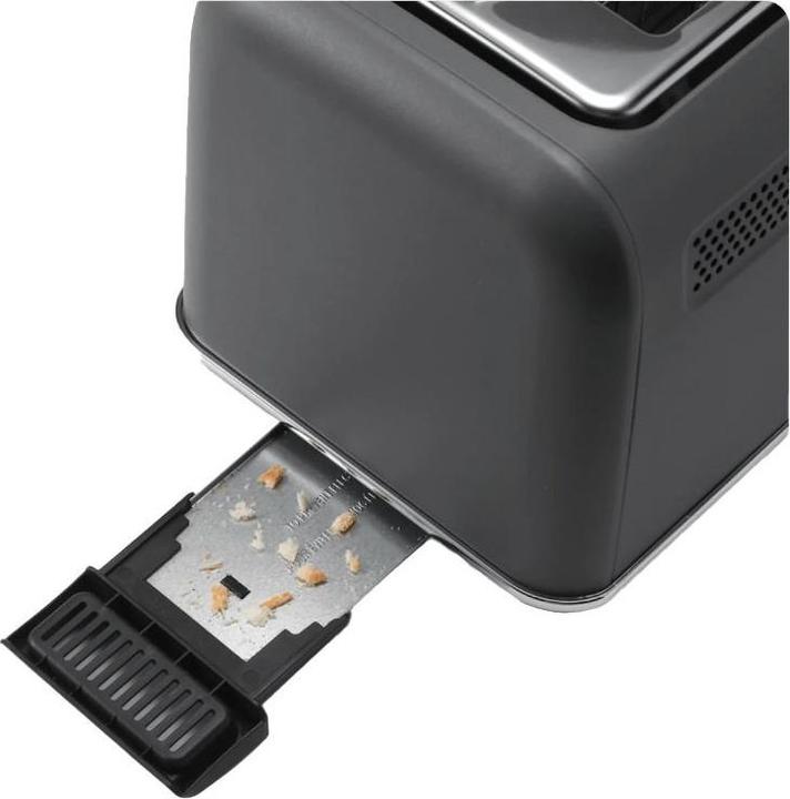 Actual product image Buydeem Toster 2 Slice Automatic Metal Toaster, model DT730E, color Ink Grey, EU (EU plug)