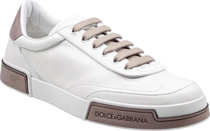Produktbild Dolce & Gabbana portofino yatch sneakers in calfskin color white and dove grey (40)