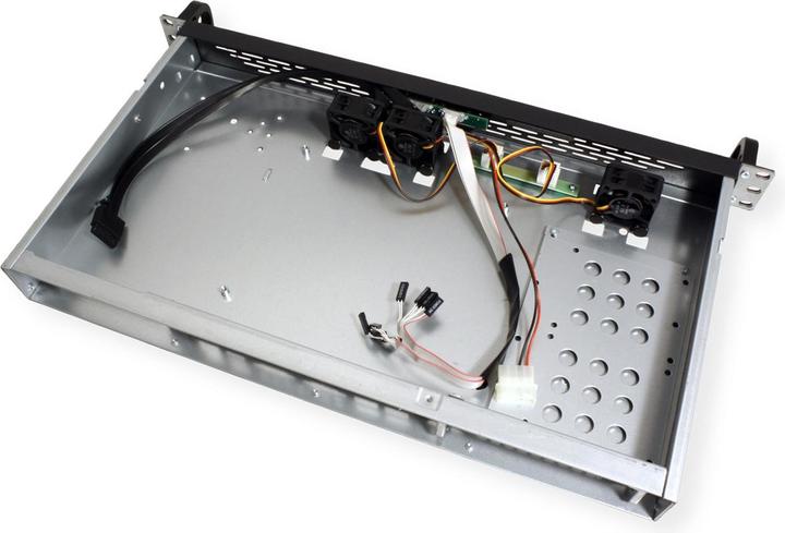 Actual product image Intertech IPC 1HU-K-125L 48,26cm 19inch 1RU IPC enclosure w. 1x 8,9cm 3,5inch int. o 2x 6,35cm 2,5inch i...