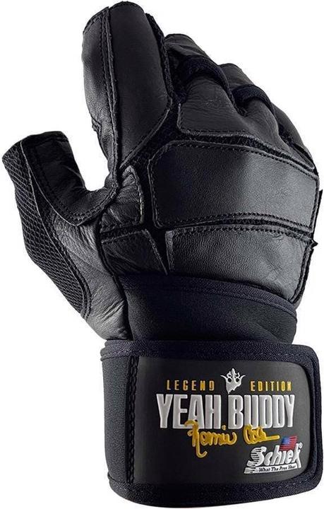 Actual product image Schiek Ronnie Coleman Leather Lifting Gloves Black (S)