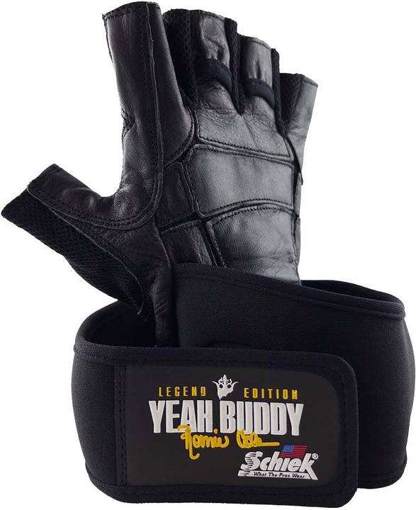 Actual product image Schiek Ronnie Coleman Leather Lifting Gloves Black (S)