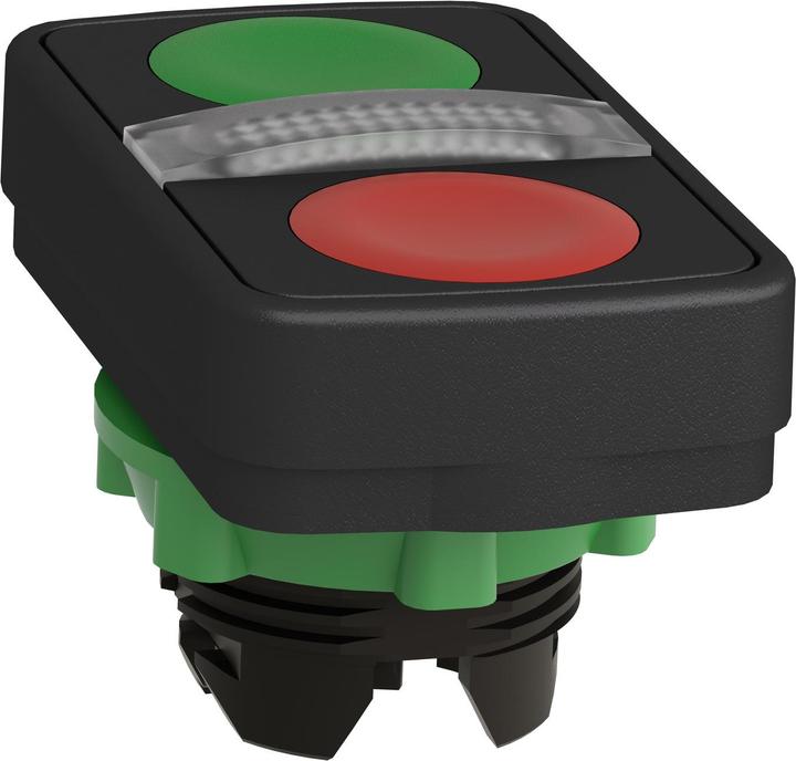 Immagine prodotto Schneider Electric Pulsante doppio illuminato verde piatto/rosso ZB5AW7A3740