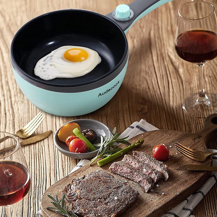 Image du produit Audecook Hot Pot avec cuiseur vapeur, Vert