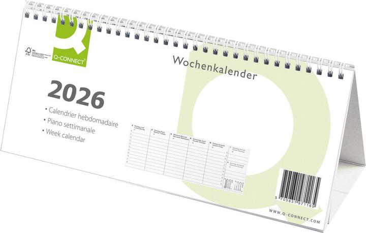 Produktbild Q-Connect Wochenplaner Triangel (28.5 x 12 cm, Deutsch, Englisch, Italienisch, Französisch)