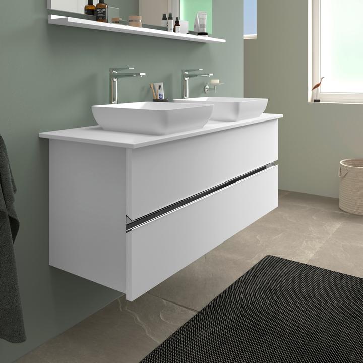 Actual product image Duravit Sivida countertop washbasin, angular, 400x400mm, without tap hole, without overflow (400 mm, 400 mm)