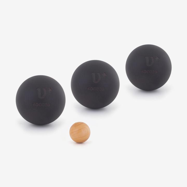 Actual product image Geologic 3 Upsilon+ Soft Competition Petanque Boules - Black (3 x, 72 mm)