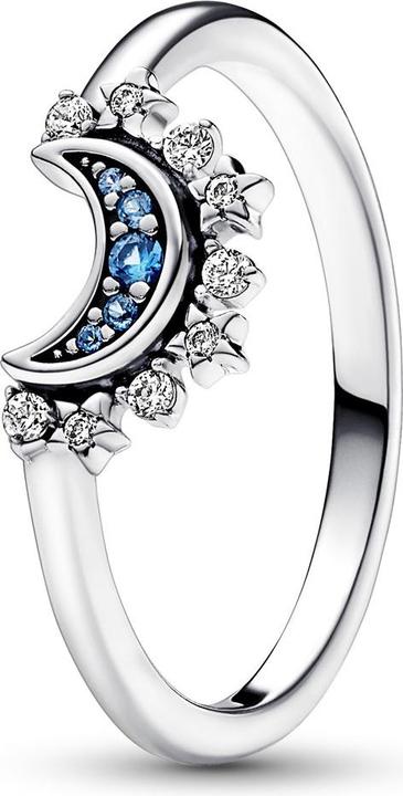 Produktbild Pandora Himmlisch Funkelnder Blauer Mondring (48, 925 Silber)