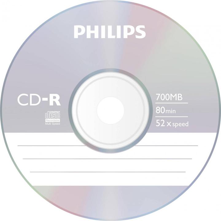 Produktbild Philips 1x25 CD-R 80Min 700MB 52x SP (25 x)
