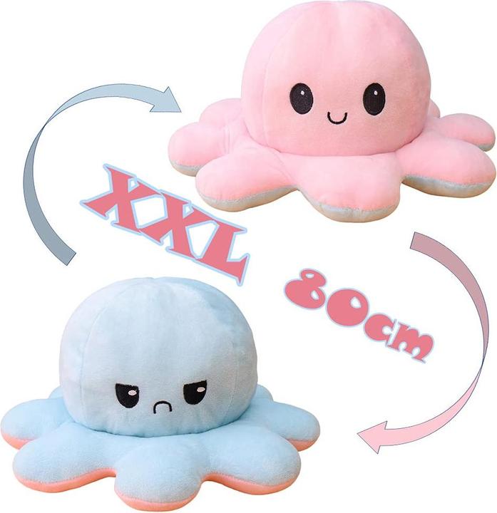 Produktbild Kunstify XXL Oktupus 80cm Pink Hellblau