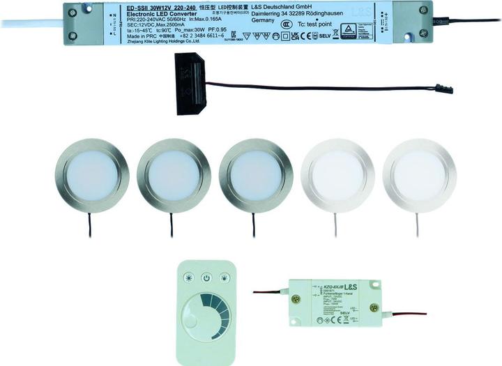 Image du produit L&S Jeu complet lampes encastrables LED Chip 58 12 V (750 lm)