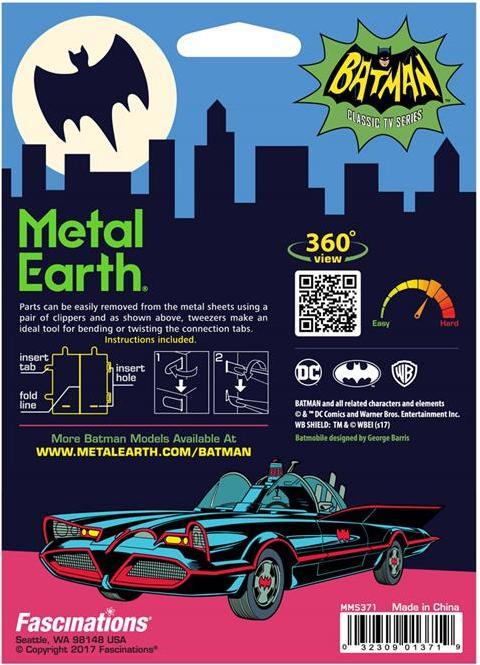 Actual product image Metal Earth Classic TV Series Batman Batmobile
