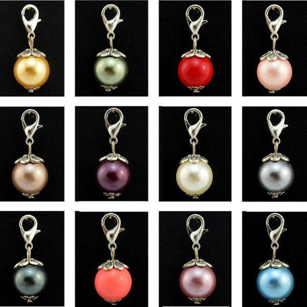 Actual product image Hermex Charm pendant for Thomas Sabo / Pandora bracelet - White (Stainless steel)