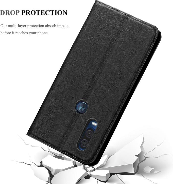 Actual product image Cadorabo Book Invisible Magnet Cover (Motorola One Vision)