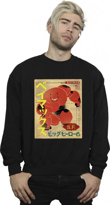 Actual product image Disney Mens Big Hero 6 Baymax Baymax Newspaper Sweatshirt (XXL)