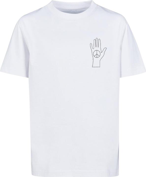 Produktbild Merchcode Peace - Scribble Hand White Kids Basic Tee - 174561 (158)