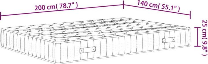Actual product image VidaXL Jeronimus (140 x 200, Spring core)
