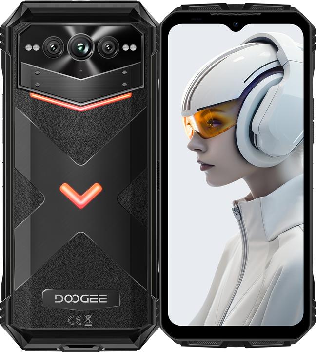 Doogee V Max Plus (5G - NFC - 6.58" - 512 GB, 16 GB RAM) Schwarz (512 GB, Obsidian Black, 6.58", Dual SIM, 200 Mpx, 5G)