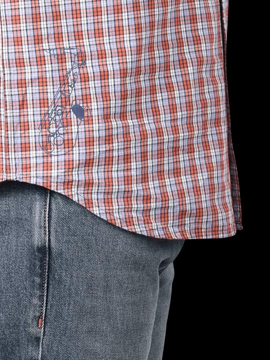 Actual product image Scotch & Soda Check Mix Shirt Long Sleeve White/Multi (L)