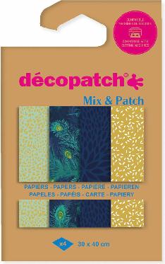 Actual product image Décopatch Mix & Patch - Golden peacock (30 x 40 cm, 1920 x)