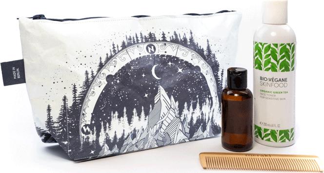 Actual product image Paprcuts Toiletry bag Midnight Forest