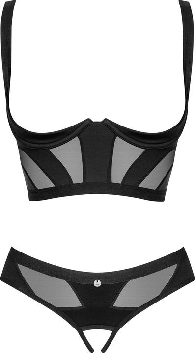 Productafbeelding Obsessive Ensemble Deux Pièces Ouvert Chic Amoria - Noir (XS)