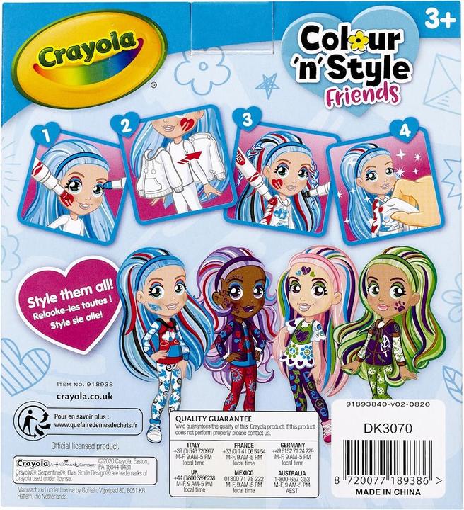 Immagine prodotto Crayola Bambole di colore e stile ass