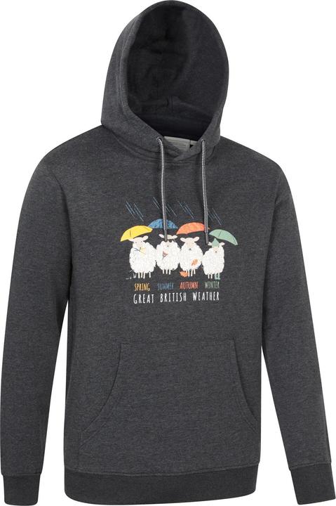 Actual product image Mountain Warehouse Mens Great British Weather Overhead Hoodie (L)