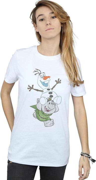 Immagine prodotto Disney Frozen Olaf And Troll Maglietta Ampia Donna (M)