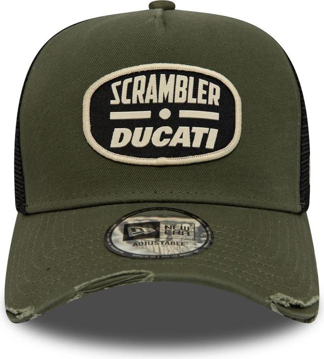 Immagine prodotto New Era Cappello Trucker A-Frame Distressed Scrambler Ducati Olive (Taglia unica)