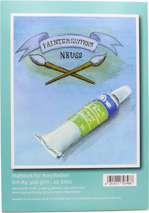 Produktbild Paintersisters Acryl Spezial Malblock A3 (A3, Harter Einband)