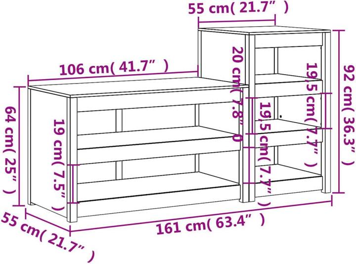 Immagine prodotto VidaXL Outdoor-Küchenschränke 2 Stk. Massivholz