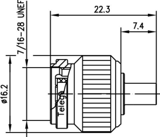 Actual product image Telegärtner TNC cable connector 50 Ohm, G10 (UT-141), A12 (Plugs and connectors)