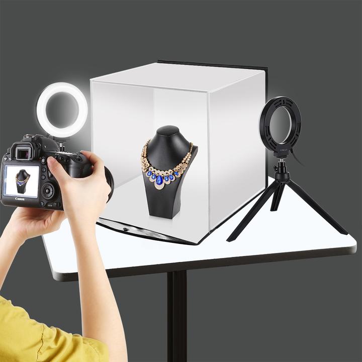 Produktbild Puluz Fotostudio Box 30m mit 2x Ringleuchte (Studioleuchte)