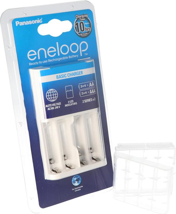 Image du produit Panasonic Chargeur BQ-CC18 pour 2-4 piles AA/AAA Minuterie et ACCUCELL Accubox (Spécifique à l'appareil, Chargeurs sans batterie)