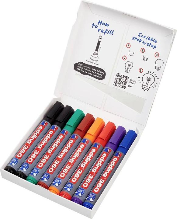 Produktbild Edding 360 Whiteboardmarker (8 Farben, 3 mm, 8 x)