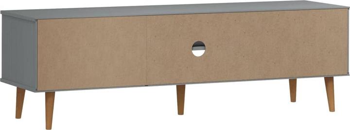 Actual product image VidaXL TV-Schrank MOLDE Grau 158x40x49 cm Massivholz (158 x 40 x 49 cm)